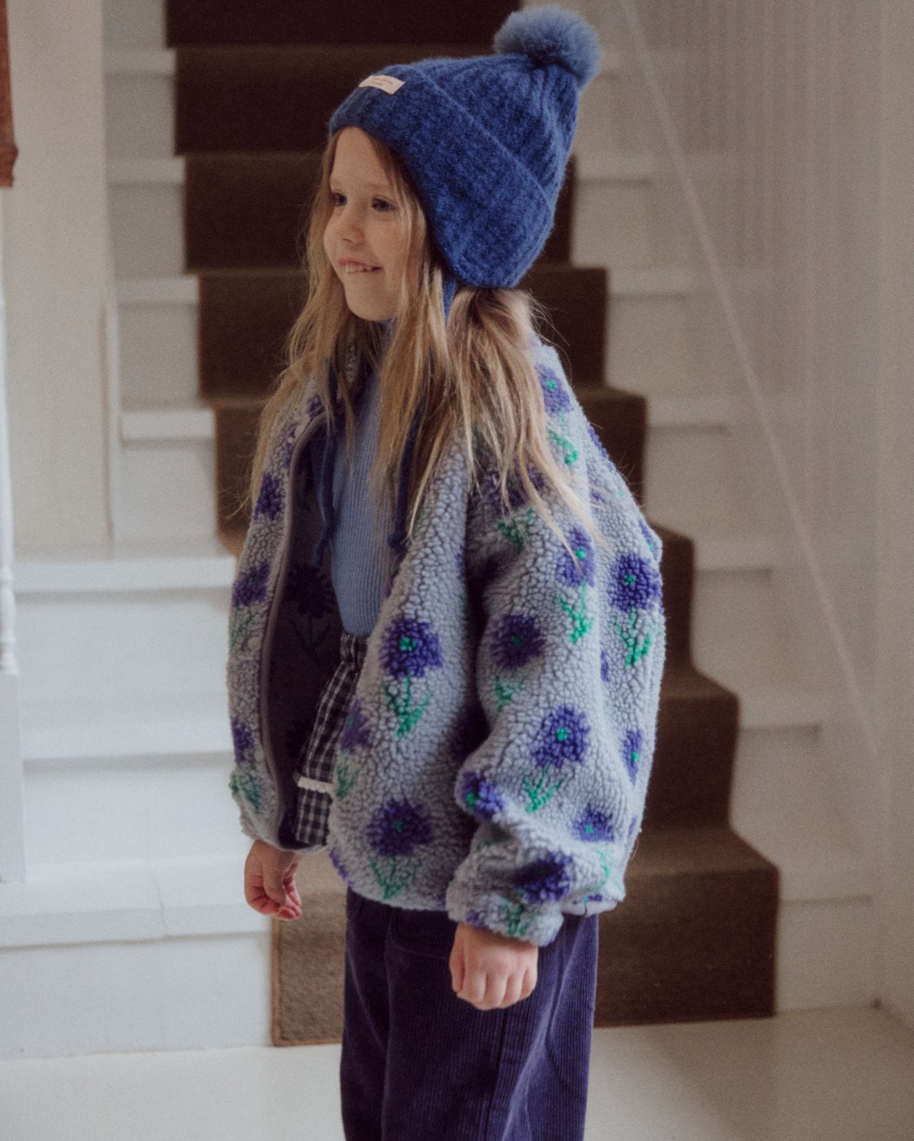 Kids W25 Floral Sherpa Jacket(3-8y) - 2 Colors