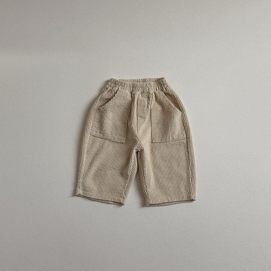 Toddler W24 Corduroy Patch Pocket Pull on Pants (10m-4y) - 3 Colors