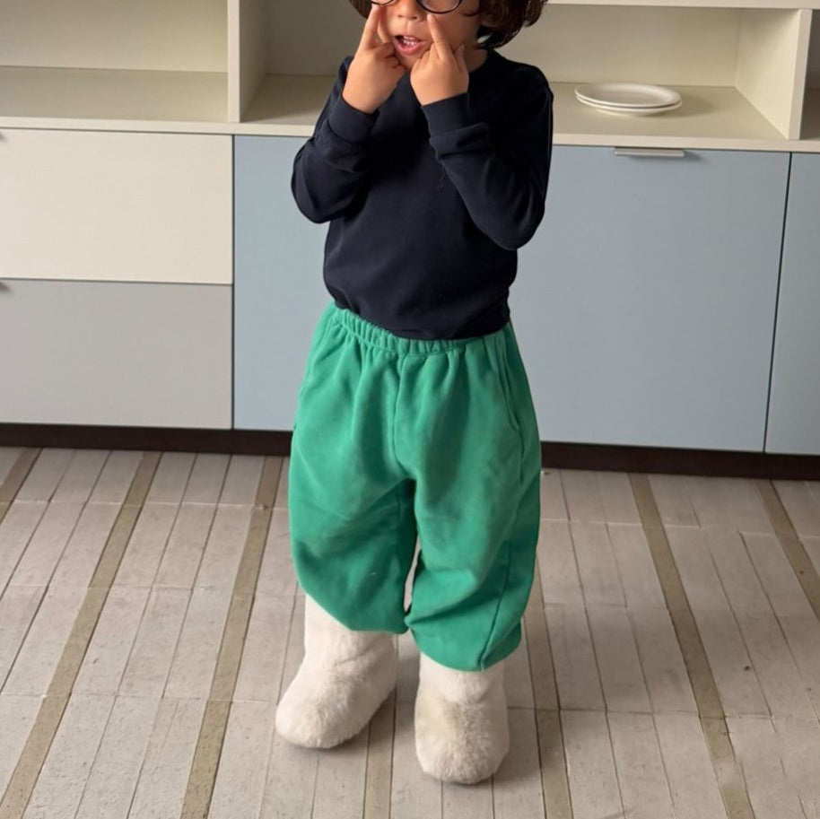 Kids W25 Crew Neck Basic Long Sleeve Top (2-7y) - 3 Colors