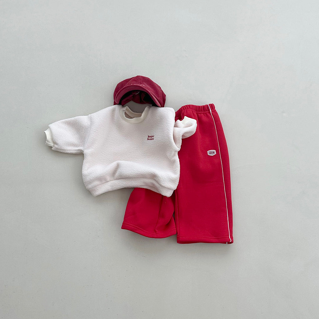 Toddler W25 'Bonjour Bonheur' Fleece Long Sleeve Sweatshirt (4m-6y) - 2 Colors