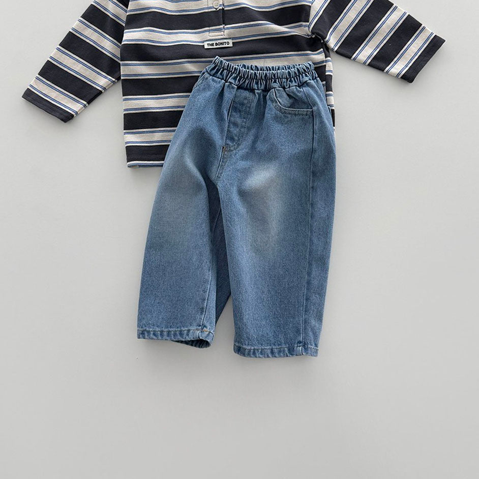 Toddler F26 Basic Denim Pull-On Pants (12m-9y) - 3 Colors