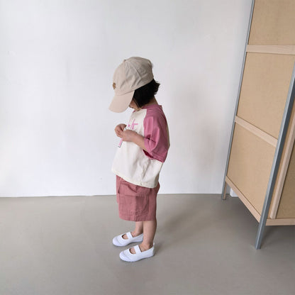 Toddler SS26 Milk Raglan Short Sleeve Top (1-7y) - 2 Colors - AT NOON STORE