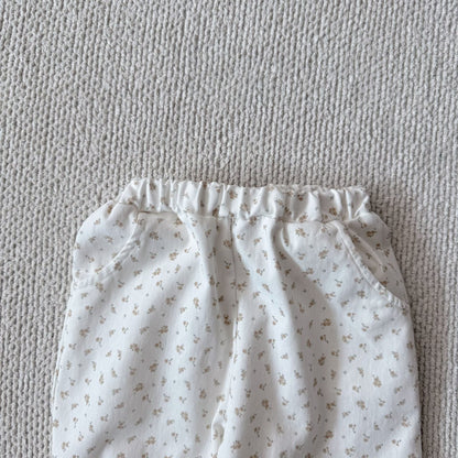 Baby Bella F25 Floral Frill Pants (6m-3y) - Ivory - AT NOON STORE