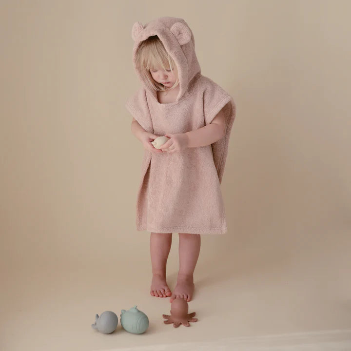 Mushie Bear Poncho Towel - Blush