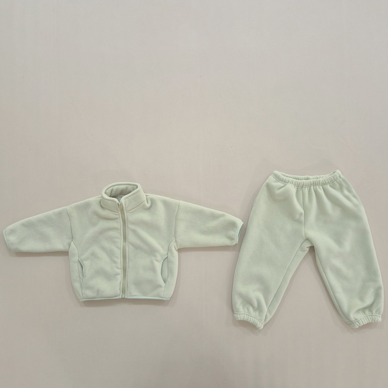 Kids Soy W24 Warm Sherpa Linded Fleece Zip Jacket and Jogger Pants Set (1-8y) - 4 Colors