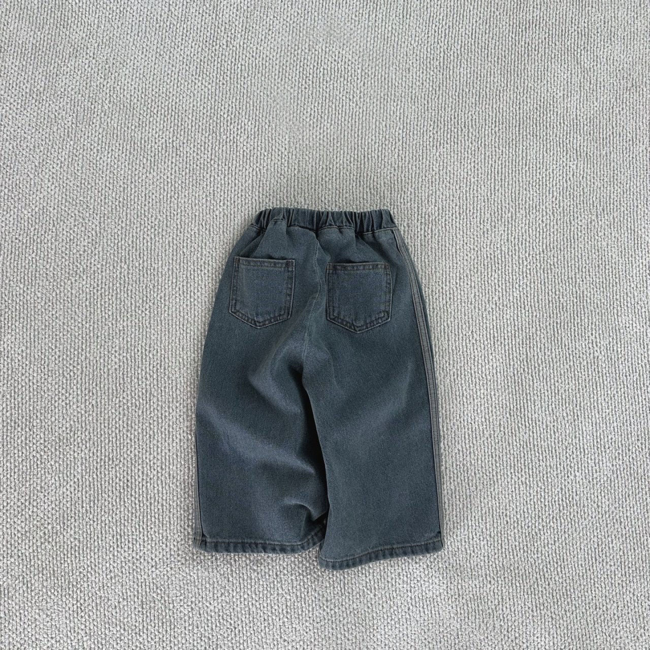 Baby Wide Leg Side Tape Pull-on Denim Pants (1-5y) - 2 Colors - AT NOON STORE