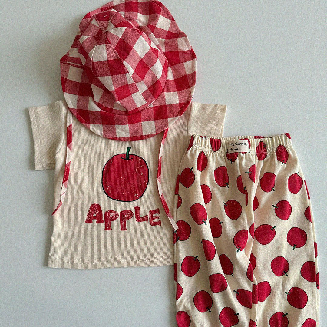 Baby/Toddler Aosta SS25 APPLE Ribbed Short Sleeve Top (3m-5y)- Ivory - AT NOON STORE