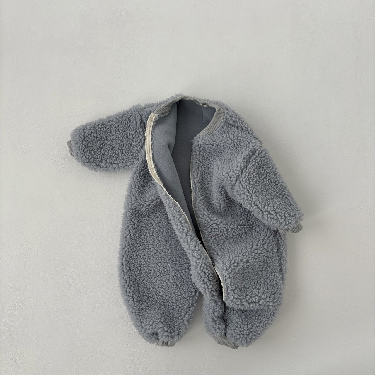 Baby Land W25 Sherpa Zip-Up Jumpsuit (4-18m) - 2 Colors