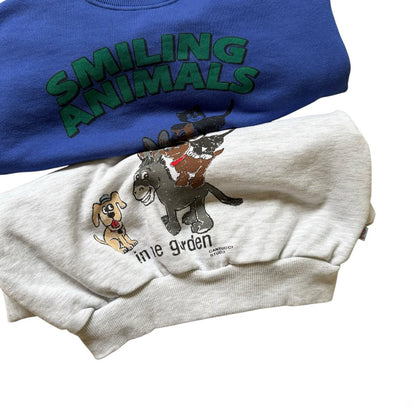 Kids SP26 SMILING ANIMAL Print Long Sleeve Sweatshirts (2-7y) - 2 Colors