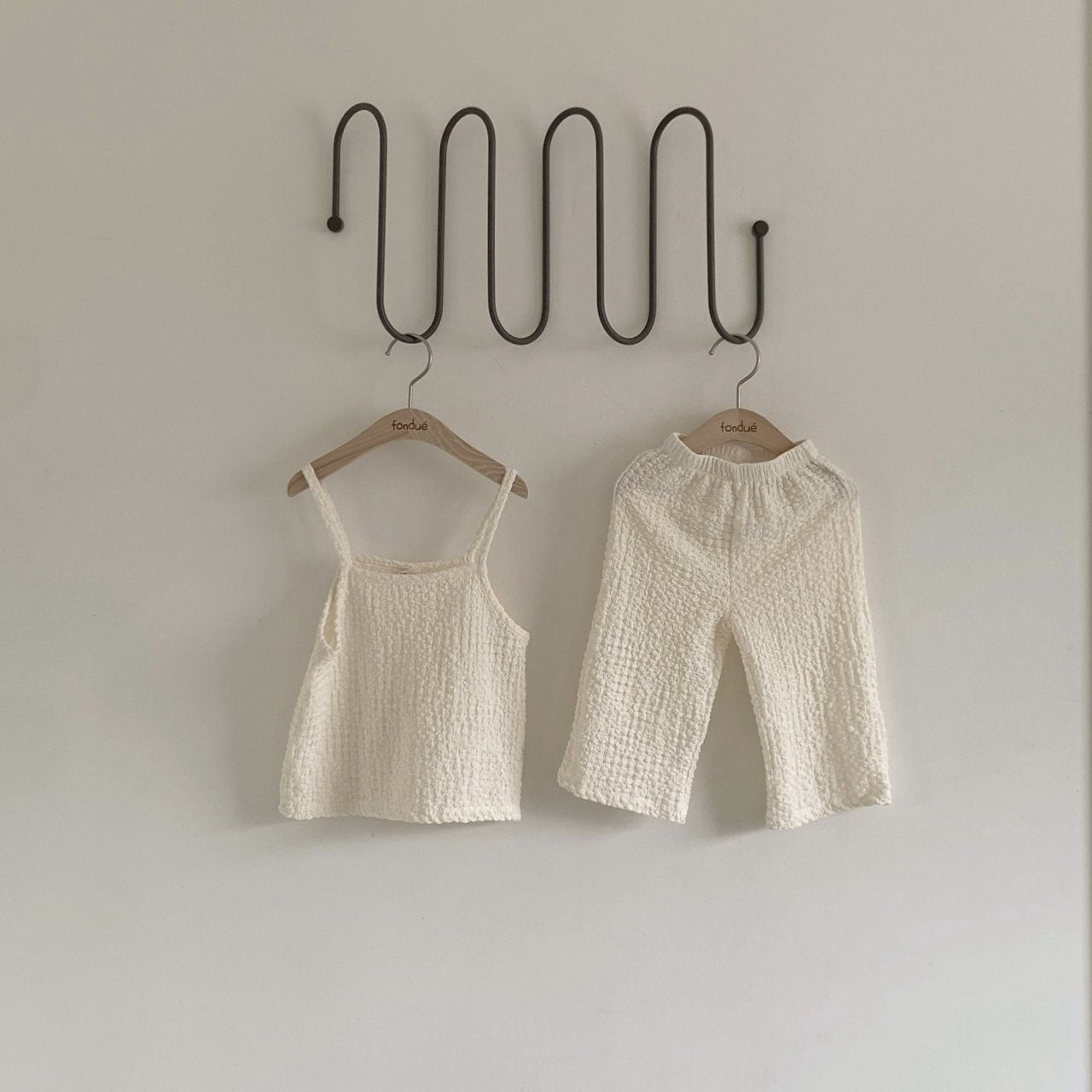 Toddler Seersucker Tank Top and Wide Leg Pants Set (1-6y)- 2 Colors