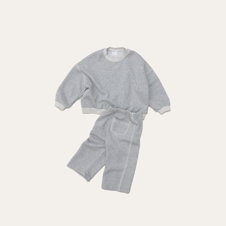 Toddler Mel SP26 Stitch Detail Long Sleeve Sweatshirt and Pull-On Pants Set (1-8y) - 2 Colors - AT NOON STORE