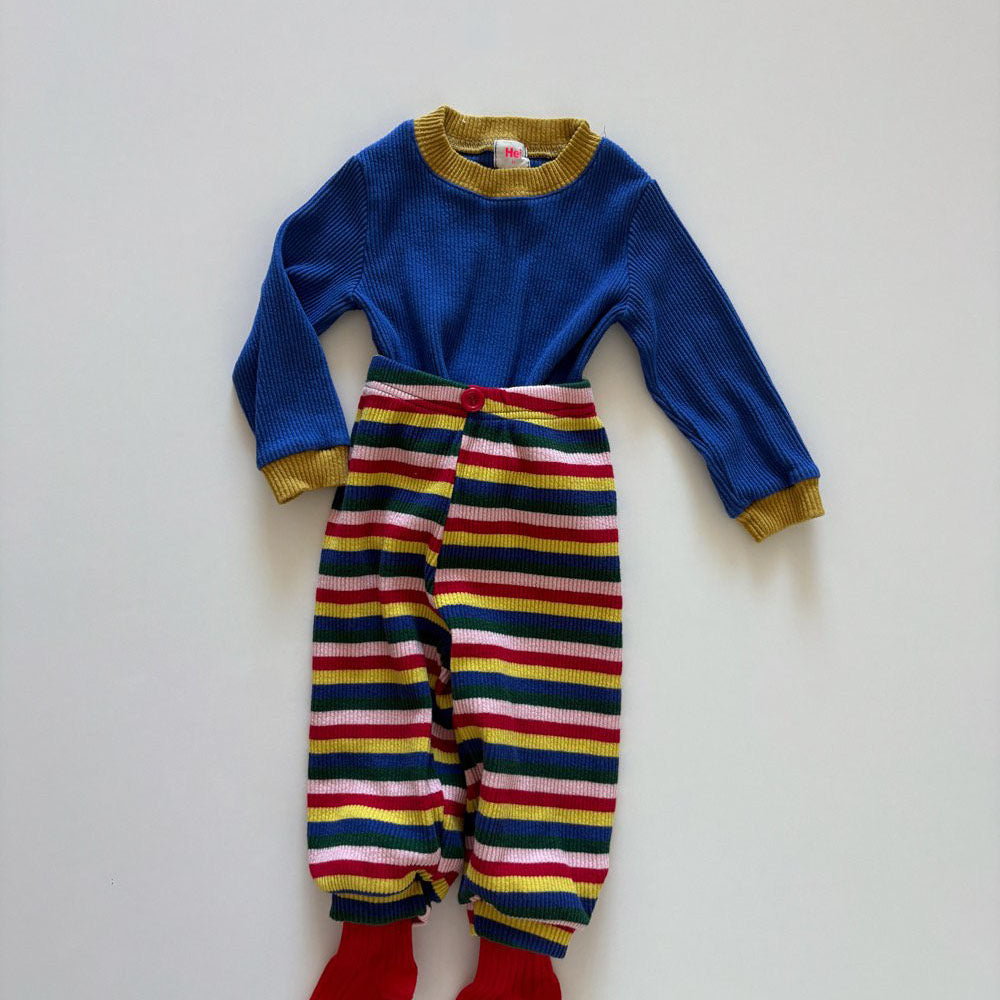 Toddler F26 Soft Ribbed Long Sleeve Top (1-6y) - Blue