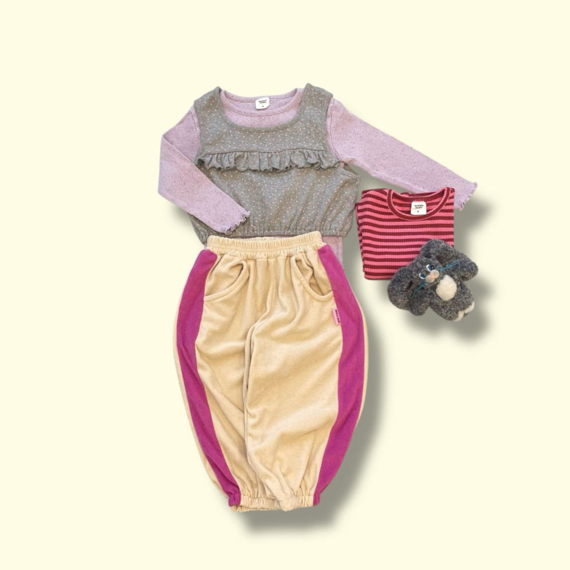 Toddler SP26 Terry Cloth Colorblock Jogger Pants (3-7y) - 2 Colors - AT NOON STORE