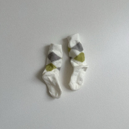 Toddler W25 4pk Argyle Socks Set (2-7y) - AT NOON STORE