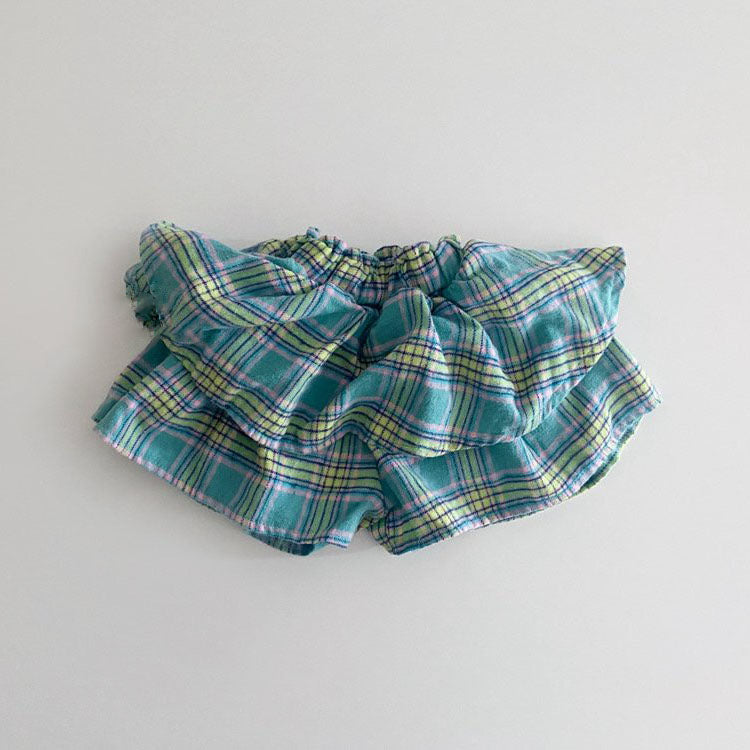 Toddler Hei Ruffle Layered Plaid Skirted Shorts (1-6y) - 2 Colors