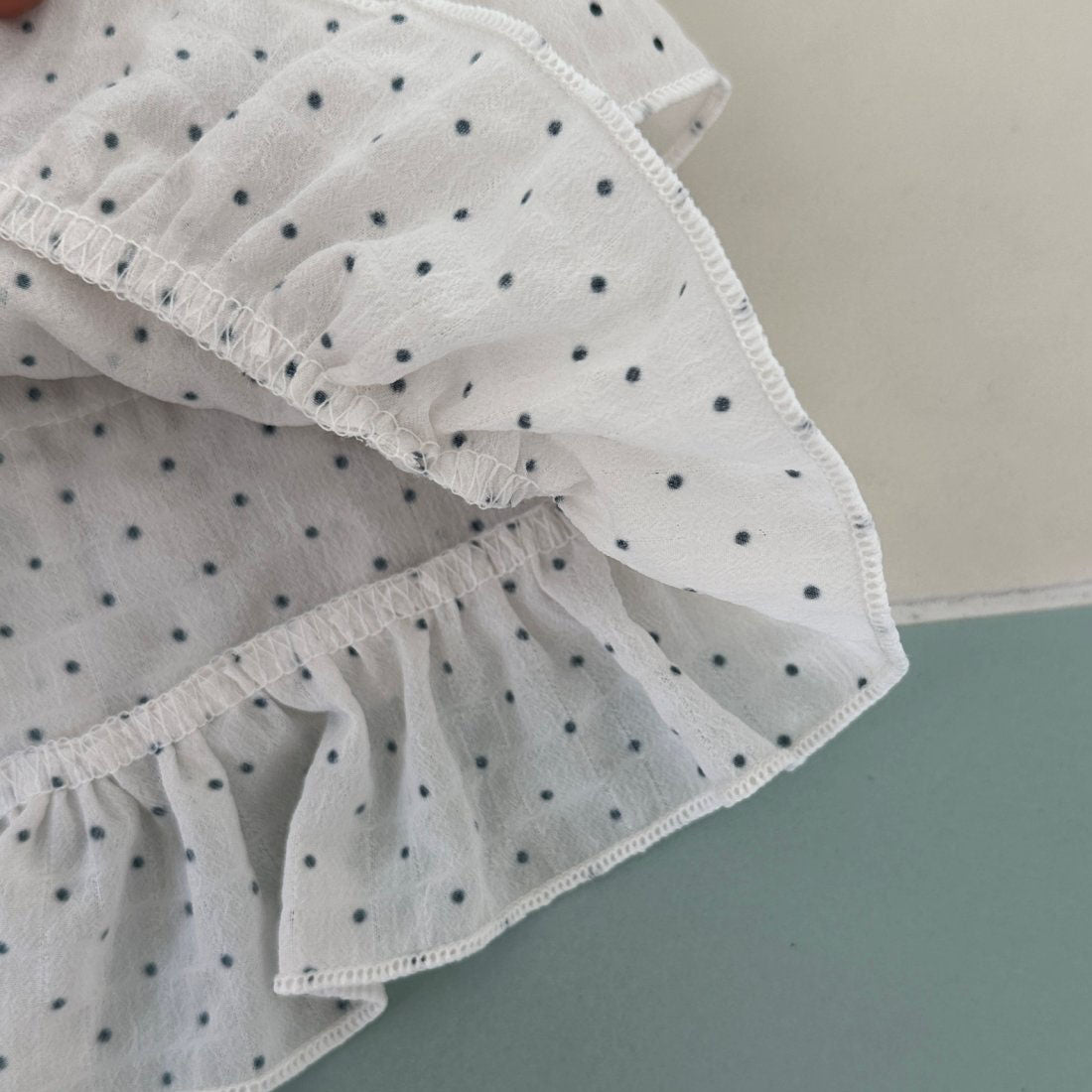 Kids SS25 Polka Dot Ruffle Layered Shorts (2-9y) - Ivory - AT NOON STORE