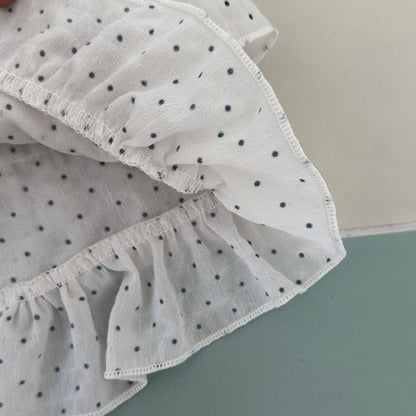Kids SS25 Polka Dot Ruffle Layered Shorts (2-9y) - Ivory - AT NOON STORE