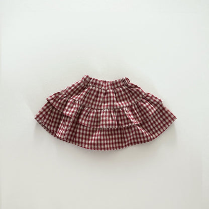 Toddler F25 Plaid Frill Skort (12m-7y) - 2 Colors - AT NOON STORE