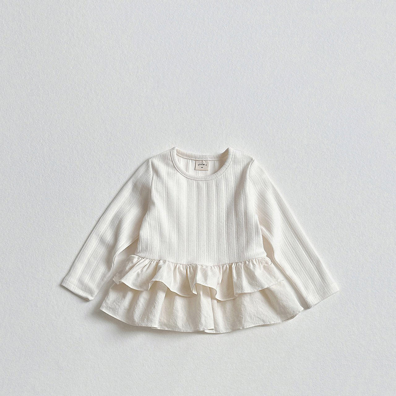 Toddler F26 Ribbed Long Sleeve Flare Layer Top (2-8y) - 3 Colors