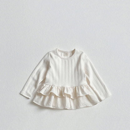Toddler F26 Ribbed Long Sleeve Flare Layer Top (2-8y) - 3 Colors