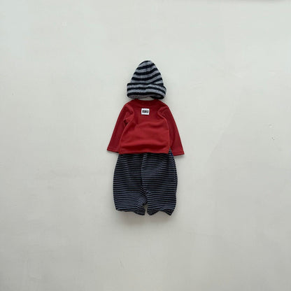Baby Toddler FW26 Fleece Stripe Jogger Pants (4m-6y) - 2 Colors