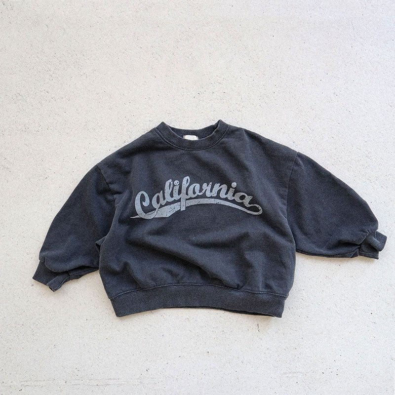 Toddler 'California' Print Washed Sweatshirt (15m-9y) -2 Colors - AT NOON STORE