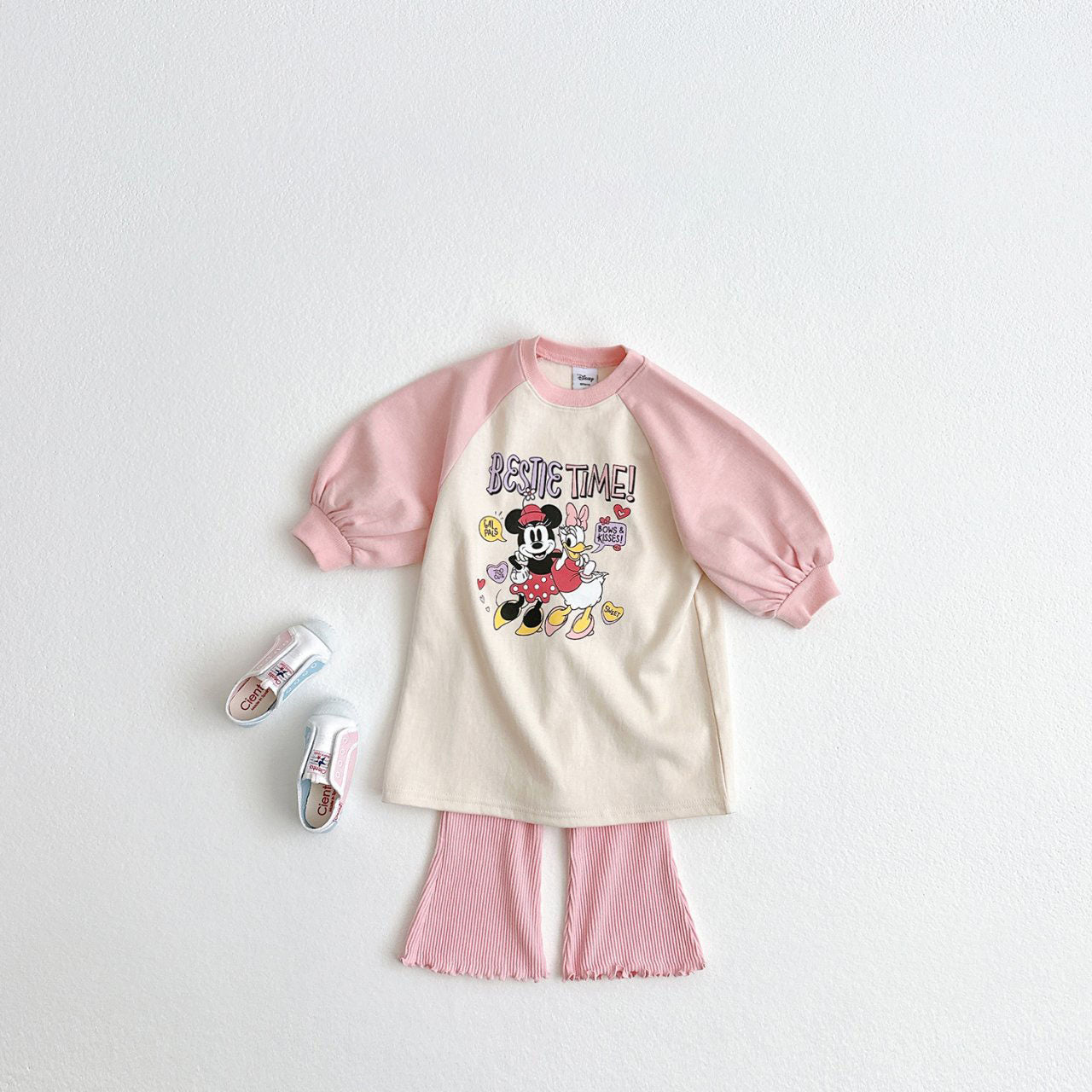 Toddler Disney Bestie Time Raglan Dress (1-6y) - 2 Colors - AT NOON STORE