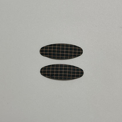 Girls Plaid Hair Clips (2pk) - 4 Colors