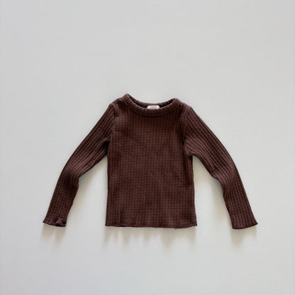 Toddler F26 Textured Long Sleeve Top (1-6y) - 5 Colors