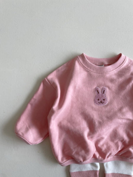 Baby Embroidery Sweatshirt and Sock Leggings Set (6-24m)- 2 Colors