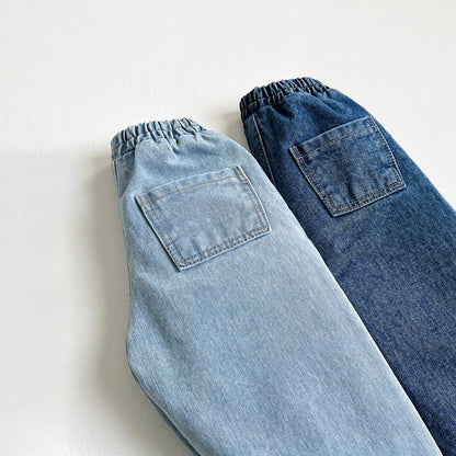 Toddler SP26 Basic Denim Pull-On Pants (1-6y) - 2 Colors - AT NOON STORE