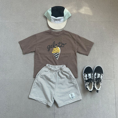 Toddler SS25 'gelato' Loose Fit Short Sleeve Top (3-8y) - 2 Colors - AT NOON STORE