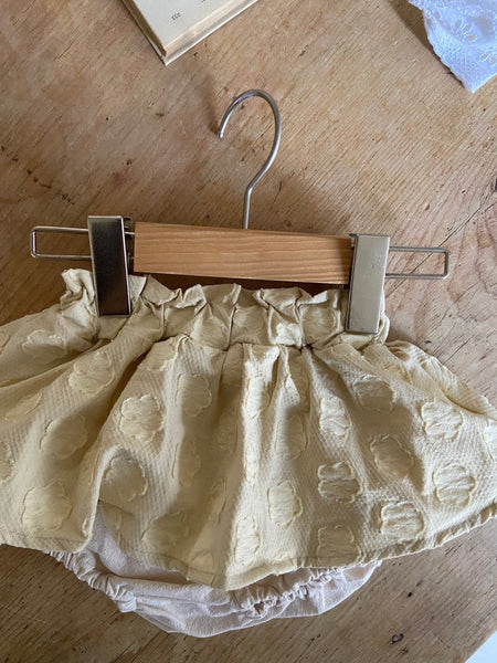 Baby Ann Flower Jacquard Waist Bloomer Skirt (6-18m) - Dusty Lemon