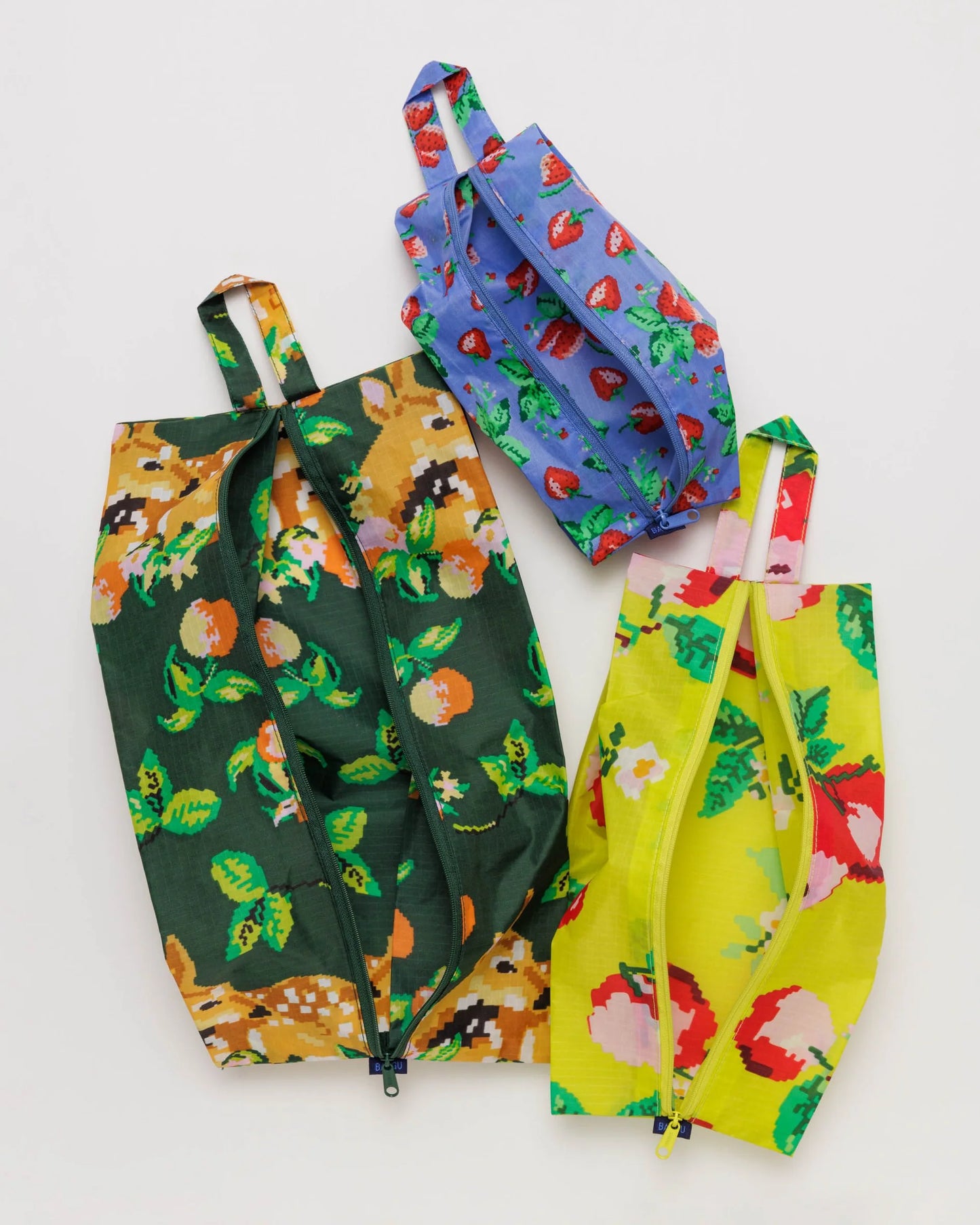 Baggu 3D Zip Set - Needlepoint Fruit - AT NOON STORE