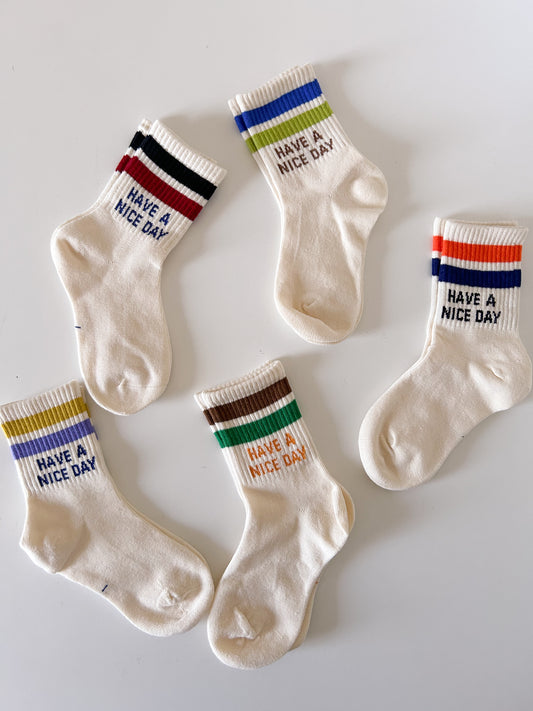 Kids SP26 5pk HAVE A NICE DAY Socks Set (1-11y)