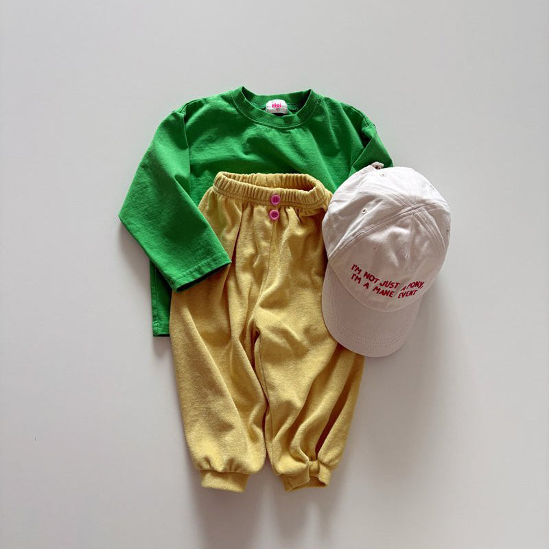 Toddler SP26 Basic Long Sleeve Loose Fit Top  (1-6y) - Green - AT NOON STORE