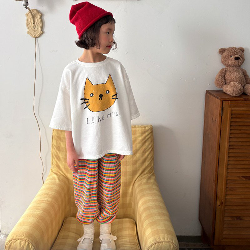 Toddler SP26 Multicolor Stripe Ribbed Jogger Pants (1-6y) - 2 Colors - AT NOON STORE