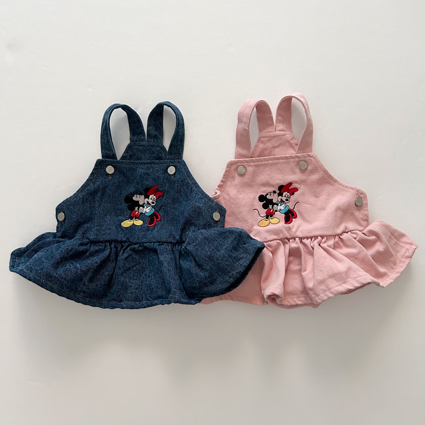 Baby Mickey and Minnie Embroidery Skirtalls (3-18m) - 2 Colors