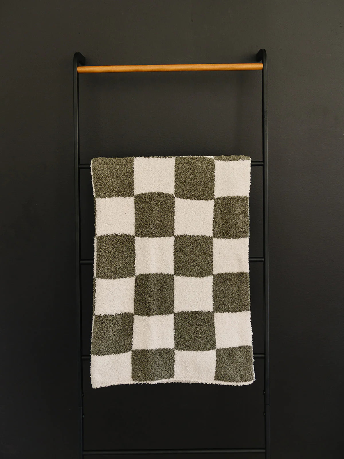 Green Checkered Plush Blanket - AT NOON STORE