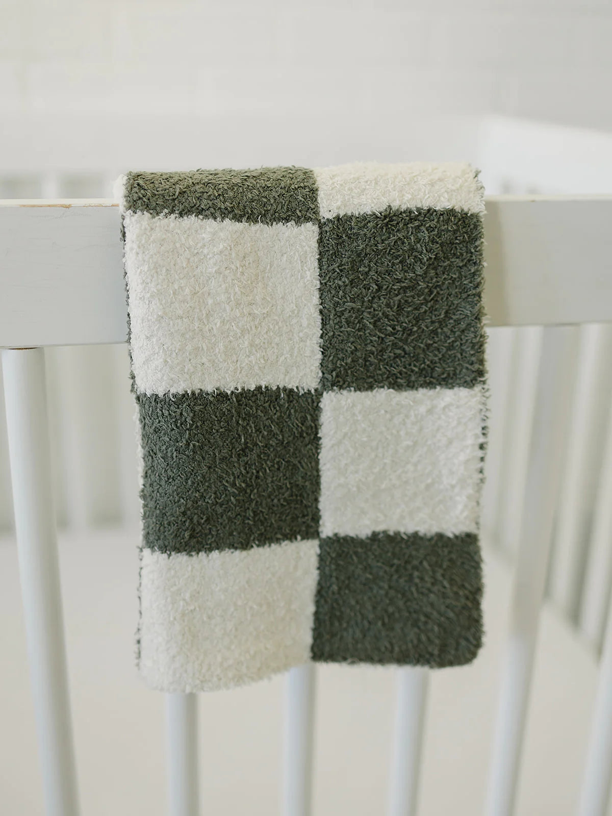 Green Checkered Plush Blanket - AT NOON STORE