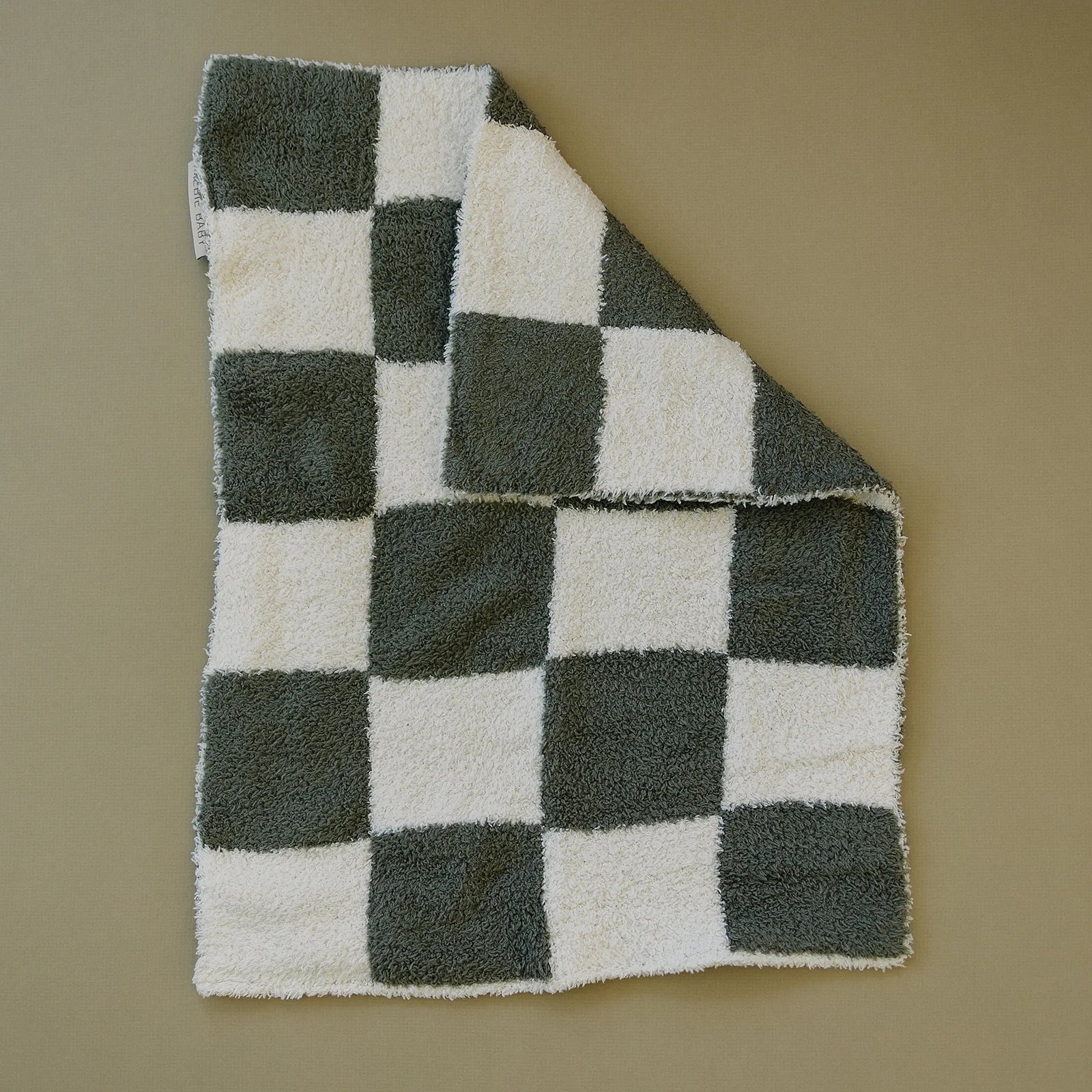 Green Checkered Plush Blanket - AT NOON STORE