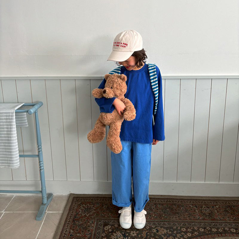 Toddler SP26 Frill Waist Pull-On Pants  (1-6y) - Blue - AT NOON STORE