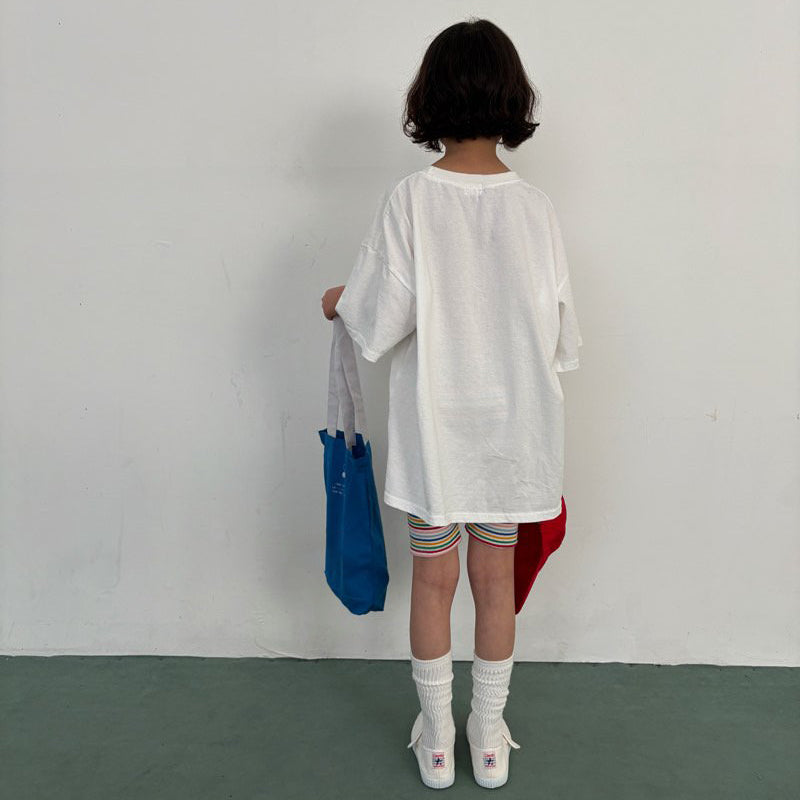 Toddler SP26 Multicolor Stripe Biker Shorts  (1-6y) - AT NOON STORE