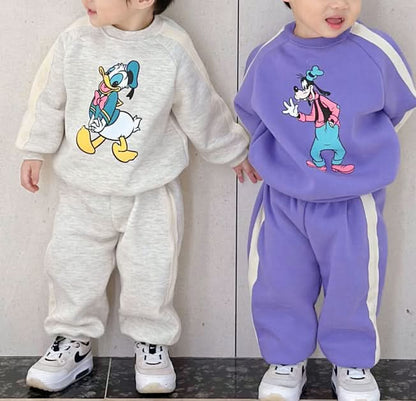 Toddler Disney Friends Side Stripe Sweatshirt and Pants Set (1-6y) - 5 Colors - AT NOON STORE