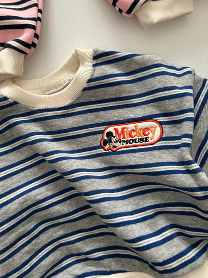 Toddler Stripe Long Sleeve Sweatshirt and Jogger Pants Set (1-6y) - 2 Colors