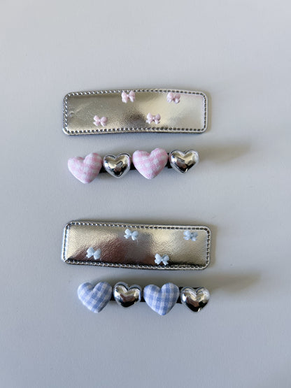 Toddler SS25 Heart Hair Clip Set (2PK )- 2 Colors