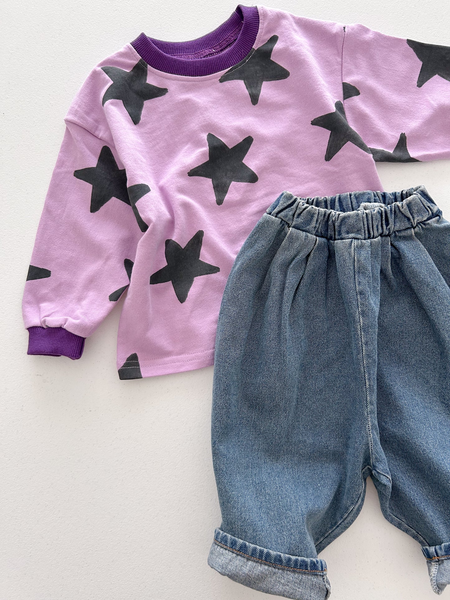 Toddler F26 Star All-Over Print Long Sleeve Top (2-9y) - Pink