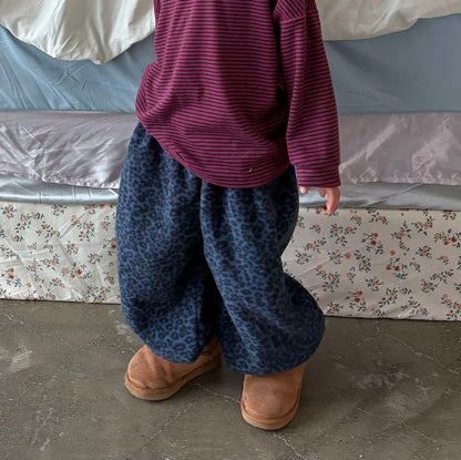 Toddler FW26 Fleece Leopard Jogger Pants (1-7y) - 2 Colors