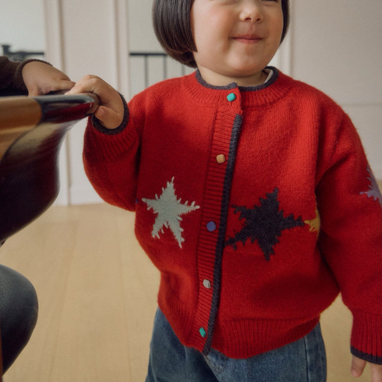 Kids F26 Star Jacquard Knit Cardigan (3-9y) - 2 Colors