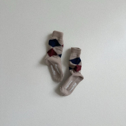 Toddler W25 4pk Argyle Socks Set (2-7y) - AT NOON STORE